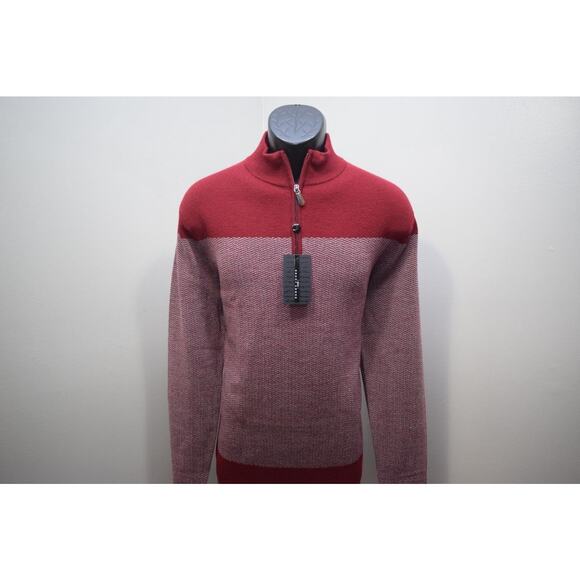 40033 New Bobby Jones 1930 100% Wool Zip Neck Pullover Sweater Medium $245 - Picture 2 of 8